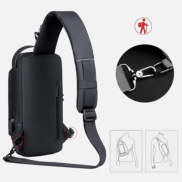 Anti theft crossbody bag